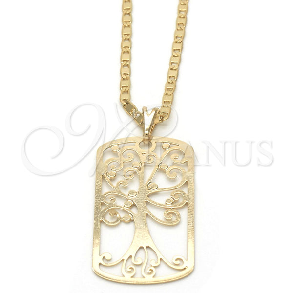 Gold Filled Necklace — Pendant Necklace Tree Design Polished 04.09. 02 MM — main product view — SKU 119597 | Oro Laminado collar — Pendant Necklace Tree diseño pulido 04.09. 02 MM — SKU 119597