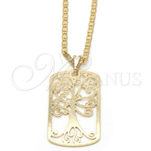 Gold Filled Necklace — Pendant Necklace Tree Design Polished 04.09. 02 MM — main product view — SKU 119597 | Oro Laminado collar — Pendant Necklace Tree diseño pulido 04.09. 02 MM — SKU 119597