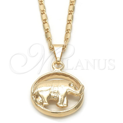 Gold Filled Gold-Filled Elephant Necklace 04.09.0166.18 for wholesale, main product view