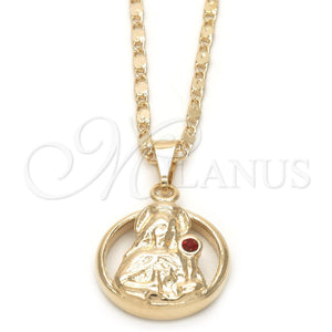 Gold Filled Necklace — Pendant Necklace Sagrado Corazon de Jesus Design with — main product view — SKU 119600 | Oro Laminado collar — Pendant Necklace Sagrado Corazon de Jesus diseño with — SKU 119600