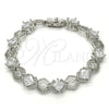 White Gold Filled Bracelet — Tennis Bracelet Greek Key Design with White Cubic — alternate product view — SKU 119621 | Oro Laminado Blanco brazalete — Tennis Bracelet Greek Key diseño with blanco Cubic — SKU 119621
