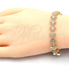Oro Laminado Tennis Bracelet, Gold Filled Style with White Cubic Zirconia, Polished, Golden Finish, 03.210.0074.08 (09 MM Thickness, 8 Inches Length)