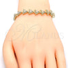 Oro Laminado Tennis Bracelet, Gold Filled Style with White Cubic Zirconia, Polished, Golden Finish, 03.210.0074.08 (09 MM Thickness, 8 Inches Length)