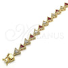 Gold Filled Bracelet — Tennis Bracelet with Ruby and White Cubic Zirconia — alternate product view — SKU 119627 | Oro Laminado brazalete — Tennis Bracelet with Ruby and blanco Cubic Zirconia — SKU 119627