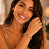 Oro Laminado Tennis Bracelet, Gold Filled Style with Sapphire Blue and White Cubic Zirconia, Polished, Golden Finish, 03.210.0074.4.08 (09 MM Thickness, 8 Inches Length)