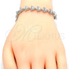 White Gold Filled Bracelet — Tennis Bracelet with White Cubic Zirconia Polished 03. — alternate product view — SKU 119630 | Oro Laminado Blanco brazalete — Tennis Bracelet with blanco Cubic Zirconia pulido 03. — SKU 119630