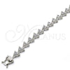 White Gold Filled Bracelet — Tennis Bracelet with White Cubic Zirconia Polished 03. — alternate product view — SKU 119630 | Oro Laminado Blanco brazalete — Tennis Bracelet with blanco Cubic Zirconia pulido 03. — SKU 119630