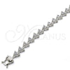 Rhodium Gold Filled Tennis Bracelet, with White Cubic Zirconia, Polished, Rhodium Finish, 03.210.0074.5.08 (09 MM Thickness, 8 Inches Length)