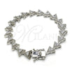 White Gold Filled Bracelet — Tennis Bracelet with White Cubic Zirconia Polished 03. — alternate product view — SKU 119630 | Oro Laminado Blanco brazalete — Tennis Bracelet with blanco Cubic Zirconia pulido 03. — SKU 119630