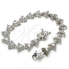 White Gold Filled Bracelet — Tennis Bracelet with White Cubic Zirconia Polished 03. — alternate product view — SKU 119630 | Oro Laminado Blanco brazalete — Tennis Bracelet with blanco Cubic Zirconia pulido 03. — SKU 119630