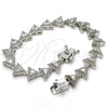 Rhodium Gold Filled Tennis Bracelet, with White Cubic Zirconia, Polished, Rhodium Finish, 03.210.0074.5.08 (09 MM Thickness, 8 Inches Length)