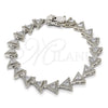 White Gold Filled Bracelet — Tennis Bracelet with White Cubic Zirconia Polished 03. — alternate product view — SKU 119630 | Oro Laminado Blanco brazalete — Tennis Bracelet with blanco Cubic Zirconia pulido 03. — SKU 119630