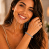 Rhodium Gold Filled Tennis Bracelet, with Sapphire Blue and White Cubic Zirconia, Polished, Rhodium Finish, 03.210.0074.8.08 (09 MM Thickness, 8 Inches Length)