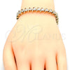 Oro Laminado Tennis Bracelet, Gold Filled Style with White Cubic Zirconia, Polished, Golden Finish, 03.210.0076.08