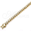 Oro Laminado Tennis Bracelet, Gold Filled Style with White Cubic Zirconia, Polished, Golden Finish, 03.210.0076.08