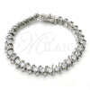 Rhodium Gold Filled Tennis Bracelet, with White Cubic Zirconia, Polished, Rhodium Finish, 03.210.0076.4.08 (08 MM Thickness, 8 Inches Length)