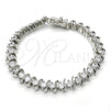 Rhodium Gold Filled Tennis Bracelet, with White Cubic Zirconia, Polished, Rhodium Finish, 03.210.0076.4.08 (08 MM Thickness, 8 Inches Length)