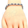 Rhodium Gold Filled Tennis Bracelet, with Sapphire Blue and White Cubic Zirconia, Polished, Rhodium Finish, 03.210.0076.7.08 (08 MM Thickness, 8 Inches Length)