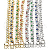 Gold Filled Bracelet — Tennis Bracelet with Garnet and White Cubic Zirconia — alternate product view — SKU 119651 | Oro Laminado brazalete — Tennis Bracelet with Garnet and blanco Cubic Zirconia — SKU 119651