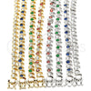 Oro Laminado Tennis Bracelet, Gold Filled Style with Green and White Cubic Zirconia, Polished, Golden Finish, 03.210.0077.2.08 (08 MM Thickness, 8 Inches Length)