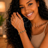 Oro Laminado Tennis Bracelet, Gold Filled Style with Sapphire Blue and White Cubic Zirconia, Polished, Golden Finish, 03.210.0077.3.08 (08 MM Thickness, 8 Inches Length)