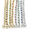 Rhodium Gold Filled Tennis Bracelet, with Sapphire Blue and White Cubic Zirconia, Polished, Rhodium Finish, 03.210.0077.7.08 (08 MM Thickness, 8 Inches Length)