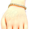 Oro Laminado Tennis Bracelet, Gold Filled Style with White Cubic Zirconia, Polished, Golden Finish, 03.210.0078.08 (06 MM Thickness, 8 Inches Length)