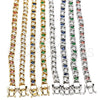 Oro Laminado Tennis Bracelet, Gold Filled Style with Sapphire Blue and White Cubic Zirconia, Polished, Golden Finish, 03.210.0078.3.08 (06 MM Thickness, 8 Inches Length)