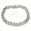 Rhodium Gold Filled Tennis Bracelet, with White Cubic Zirconia, Polished, Rhodium Finish, 03.210.0078.4.08 (06 MM Thickness, 8 Inches Length)