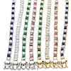Rhodium Gold Filled Tennis Bracelet, with Garnet and White Cubic Zirconia, Polished, Rhodium Finish, 03.210.0079.5.08 (05 MM Thickness, 8 Inches Length)