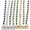 White Gold Filled Bracelet — Tennis Bracelet with Green and White Cubic Zirconia — alternate product view — SKU 119672 | Oro Laminado Blanco brazalete — Tennis Bracelet with Green and blanco Cubic Zirconia — SKU 119672