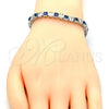 Rhodium Gold Filled Tennis Bracelet, with Sapphire Blue and White Cubic Zirconia, Polished, Rhodium Finish, 03.210.0079.7.08 (05 MM Thickness, 8 Inches Length)