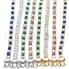 Rhodium Gold Filled Tennis Bracelet, with Sapphire Blue and White Cubic Zirconia, Polished, Rhodium Finish, 03.210.0079.7.08 (05 MM Thickness, 8 Inches Length)