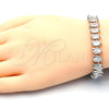 Rhodium Gold Filled Tennis Bracelet, with White Cubic Zirconia, Polished, Rhodium Finish, 03.210.0080.5.08 (10 MM Thickness, 8 Inches Length)