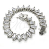 Rhodium Gold Filled Tennis Bracelet, with White Cubic Zirconia, Polished, Rhodium Finish, 03.210.0080.5.08 (10 MM Thickness, 8 Inches Length)