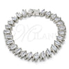 Rhodium Gold Filled Tennis Bracelet, with White Cubic Zirconia, Polished, Rhodium Finish, 03.210.0080.5.08 (10 MM Thickness, 8 Inches Length)