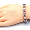 Rhodium Gold Filled Tennis Bracelet, with Garnet and White Cubic Zirconia, Polished, Rhodium Finish, 03.210.0080.6.08 (10 MM Thickness, 8 Inches Length)