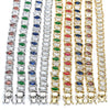Rhodium Gold Filled Tennis Bracelet, with Garnet and White Cubic Zirconia, Polished, Rhodium Finish, 03.210.0080.6.08 (10 MM Thickness, 8 Inches Length)