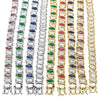Rhodium Gold Filled Tennis Bracelet, with Sapphire Blue and White Cubic Zirconia, Polished, Rhodium Finish, 03.210.0080.8.08 (10 MM Thickness, 8 Inches Length)