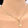 Oro Laminado Pendant Necklace, Gold Filled Style Polished, Golden Finish, 04.242.0086.24 (02 MM Thickness, 24 Inches Length)