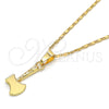 Oro Laminado Pendant Necklace, Gold Filled Style Polished, Golden Finish, 04.242.0086.24 (02 MM Thickness, 24 Inches Length)
