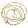 Oro Laminado Pendant Necklace, Gold Filled Style Polished, Golden Finish, 04.242.0086.24 (02 MM Thickness, 24 Inches Length)