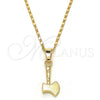 Oro Laminado Pendant Necklace, Gold Filled Style Polished, Golden Finish, 04.242.0086.24 (02 MM Thickness, 24 Inches Length)