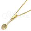 Oro Laminado Pendant Necklace, Gold Filled Style Polished, Golden Finish, 04.242.0087.24 (02 MM Thickness, 24 Inches Length)