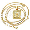 Oro Laminado Pendant Necklace, Gold Filled Style Money Sign Design, Polished, Golden Finish, 04.242.0090.24 (02 MM Thickness, 24 Inches Length)