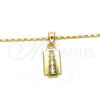 Oro Laminado Pendant Necklace, Gold Filled Style Polished, Golden Finish, 04.242.0099.24 (02 MM Thickness, 24 Inches Length)