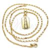 Oro Laminado Pendant Necklace, Gold Filled Style Polished, Golden Finish, 04.242.0099.24 (02 MM Thickness, 24 Inches Length)