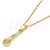Oro Laminado Pendant Necklace, Gold Filled Style Polished, Golden Finish, 04.242.0100.24 (02 MM Thickness, 24 Inches Length)