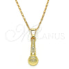 Oro Laminado Pendant Necklace, Gold Filled Style Polished, Golden Finish, 04.242.0100.24 (02 MM Thickness, 24 Inches Length)