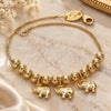 Oro Laminado Charm Bracelet, Gold Filled Style Elephant Design, Polished, Golden Finish, 03.32.0083.08 (8 Inches Length)